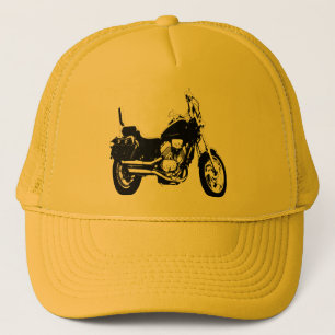 Coole Motorradfahrrad-Silhouette Truckerkappe