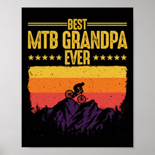 Coole Mountainbike-Kunst für Männer Grandpa Mounta Poster