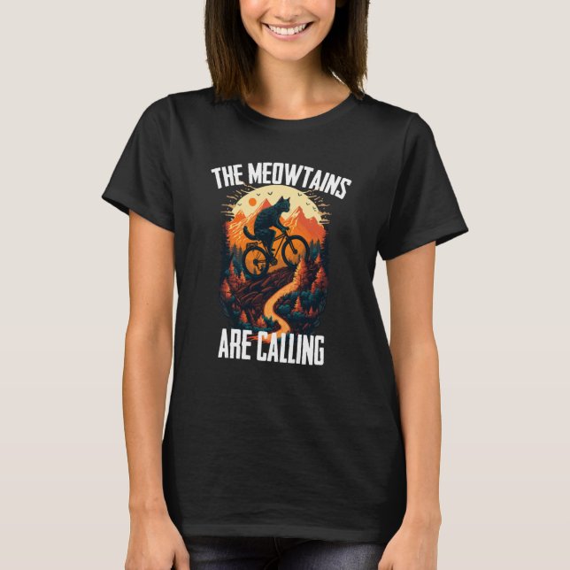 Coole Mountainbike MTB Bikerkatzen für Männer Frau T-Shirt (Vorderseite)