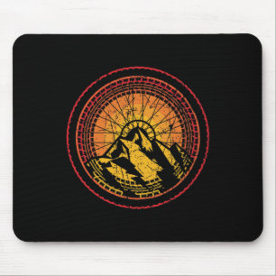 Coole Mountainbike-Reifen-Speichen-Sonnenuntergang Mousepad