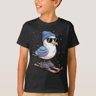 Coole Möwe Auf Skiern - Nordische Wintermöwen Aprè T-Shirt