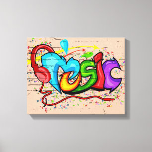 Coole Musik Graffiti Leinwanddruck