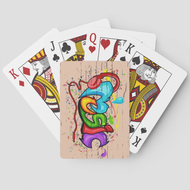 Coole Musik Graffiti Spielkarten (Rückseite)