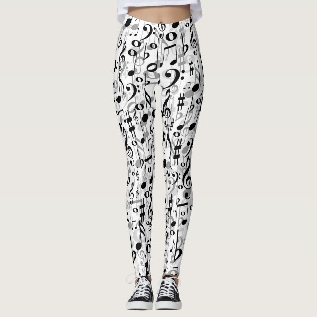 Coole musikalische Anmerkungen und Leggings (Vorderseite)