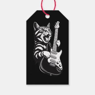 Coole Musikliebe   Rockkatze spielt elektrische Gi Geschenkanhänger