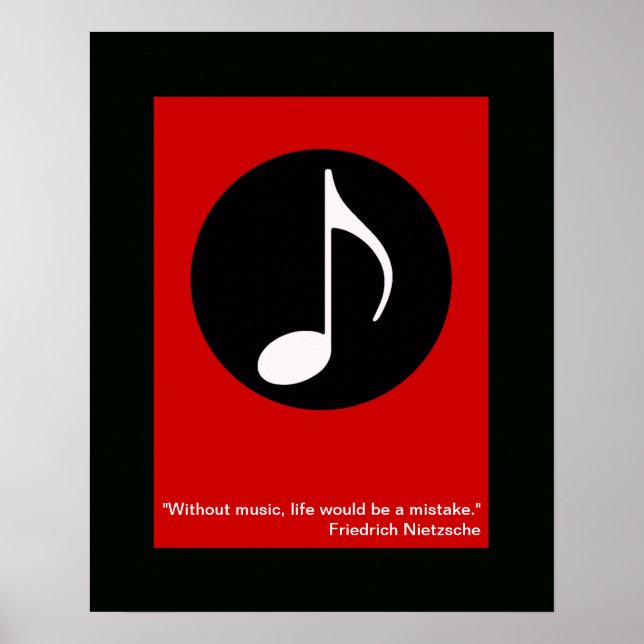 coole Musiknote Poster (Vorne)