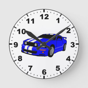 Coole Muskelautoentwurfs-Wanduhren Runde Wanduhr