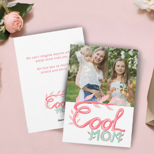 Coole Mutter Handschrift Muttertag Foto Feiertagskarte