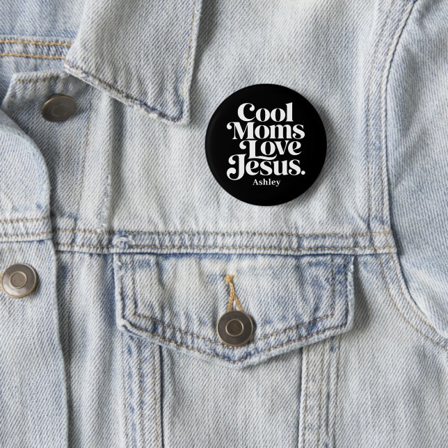 Coole Mütter lieben Jesus Button (Beispiel)