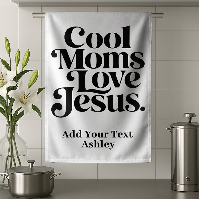 Coole Mütter lieben Jesus Geschirrtuch (Von Creator hochgeladen)