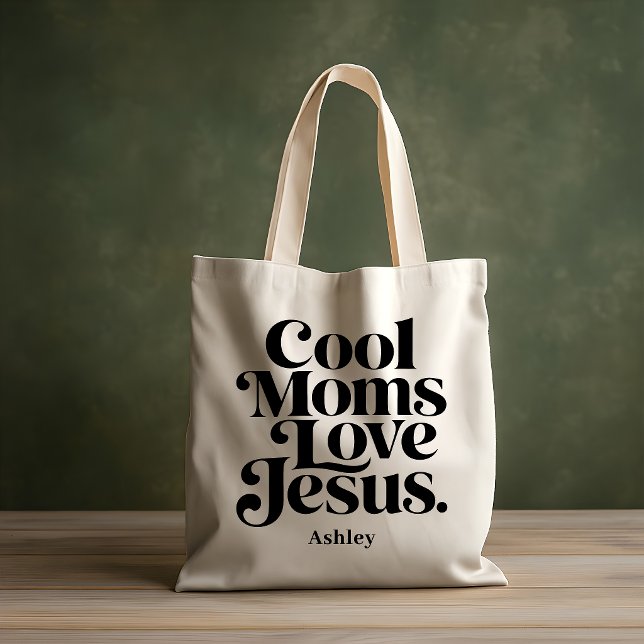 Coole Mütter lieben Jesus Tragetasche (Front)