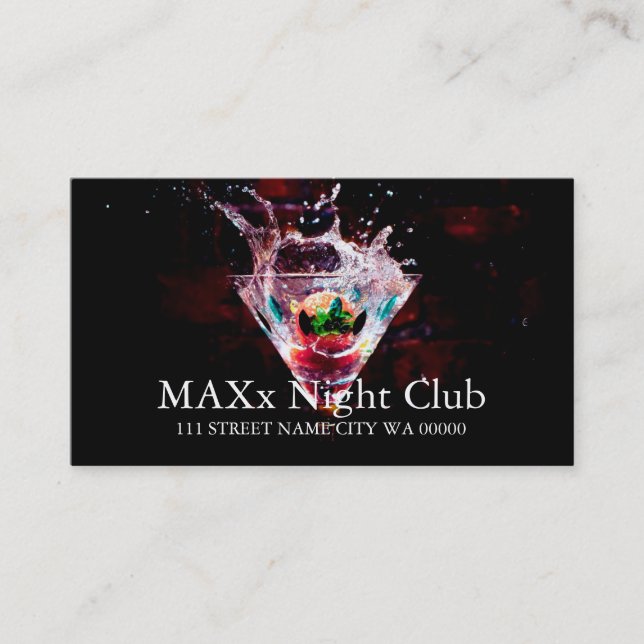 Coole Nacht Club Ticino Parco Civico-Ciani New Orl Visitenkarte (Vorderseite)