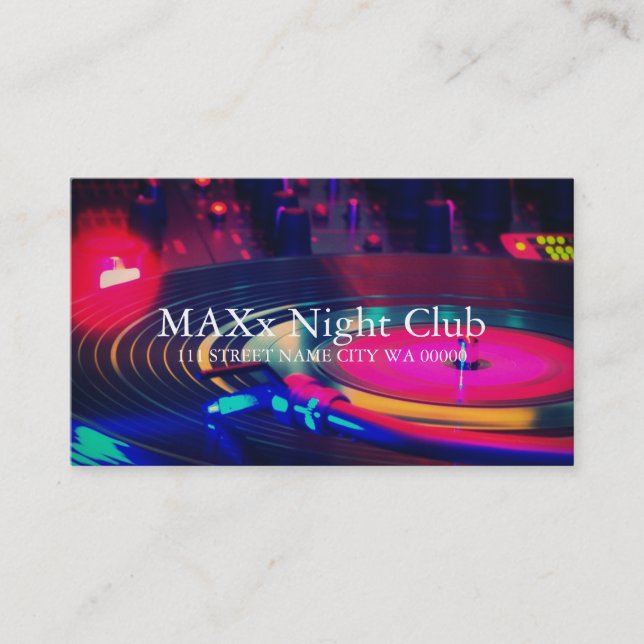 Coole Nacht Club Ticino Parco Civico-Ciani New Orl Visitenkarte (Vorderseite)
