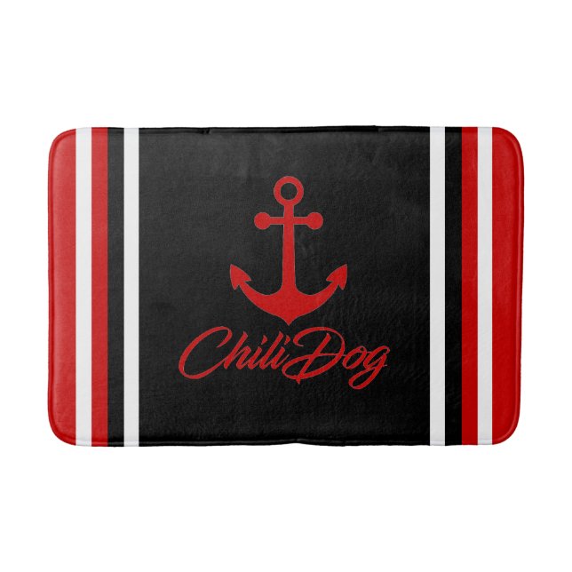 Coole Nautical ChiliDog Bath Mat! Badematte (Vorderseite)