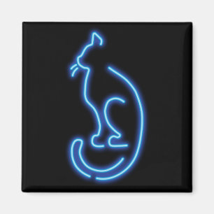Coole Neon Cat Magnet