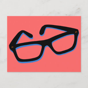 Coole Nerd-Brille Postkarte