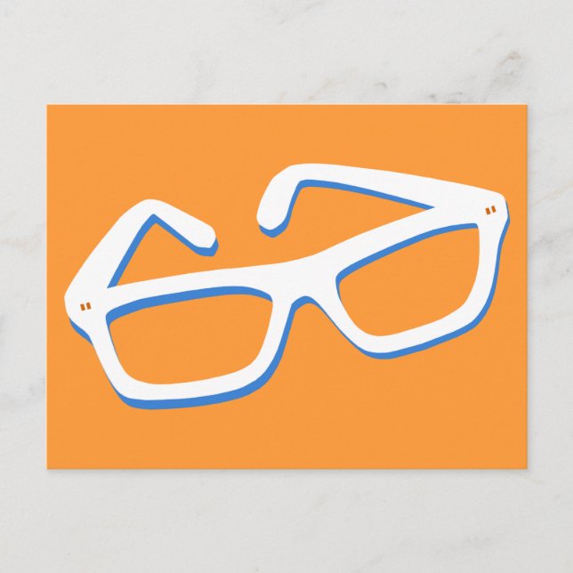 Coole Nerd-Brille Postkarte (Vorderseite)