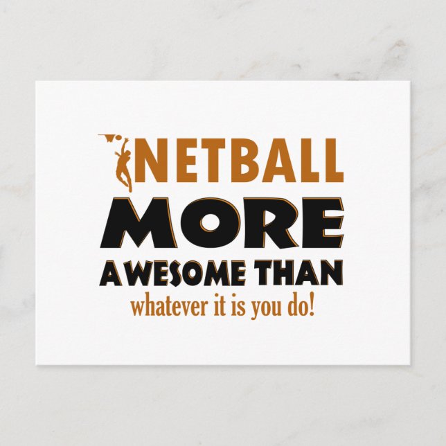 Coole Netball-Designs Postkarte (Vorderseite)