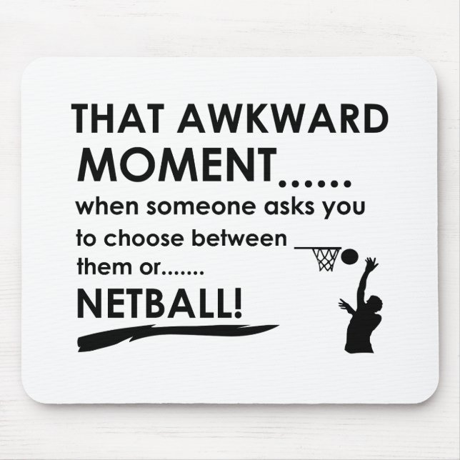 coole Netballentwürfe Mousepad (Vorne)