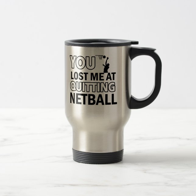 Coole Netballentwürfe Reisebecher (Rechts)