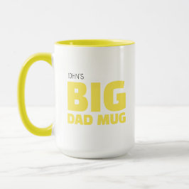 Coole Neuheit Gelbe Benutzerdefinierte Name Big Da Tasse