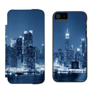 Coole New Yorker City Cool Panorama Night Skyline Incipio Watson™ iPhone 5 Geldbörsen Hülle