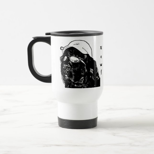 Coole Newf Reise-Tasse Reisebecher (Links)