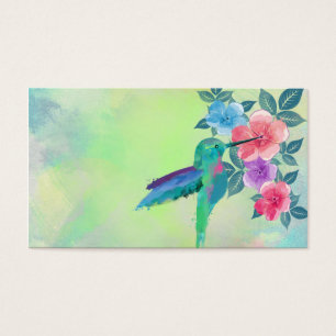 Coole, niedliche Aquarellfarben mit Kolibri