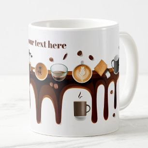 Coole niedliche Auswahl an Kaffeegetränken persona Kaffeetasse