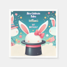 Coole Niedliche Bunny TV Party Magic Show 1. Gebur Serviette