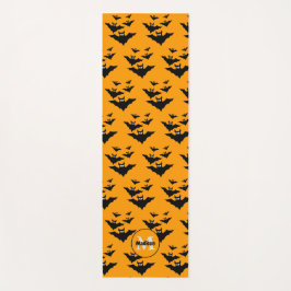 Coole niedliche Fledermäuse Halloween Monogramm Yogamatte