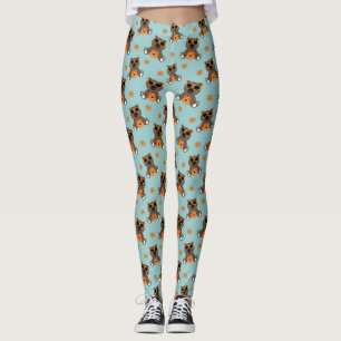 Coole niedliche Halloween-Bärensonnenbrille und Kü Leggings