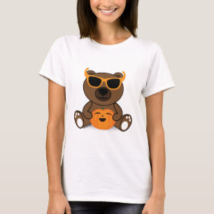 Coole niedliche Halloween-Bärensonnenbrille und Kü T-Shirt