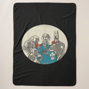 Coole Niedliche Hunde Kartenspielen Poker Texas Ho Sherpadecke