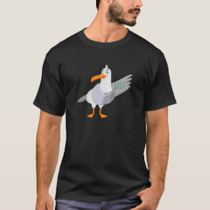 Coole Niedliche Seagull Ocean Bird Animal Hand Ges T-Shirt