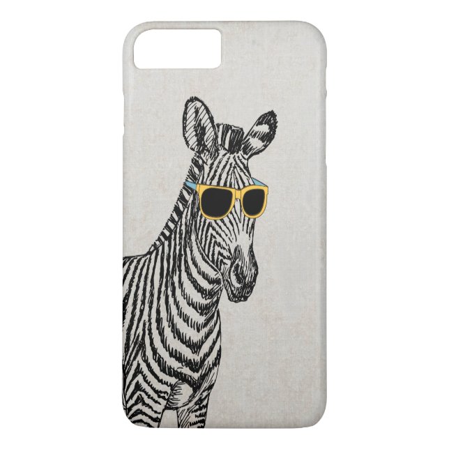 Coole niedliche Zebraskizze mit trendigen Gläsern Case-Mate iPhone Hülle (Rückseite)