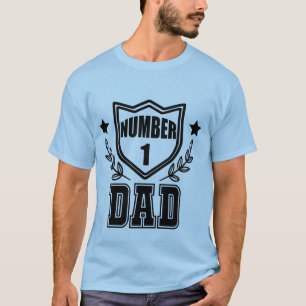 Coole Nummer eins Dad-Wortkunst T-Shirt