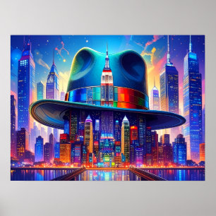 Coole NYC-Kunst New York City in meinem Hut Poster