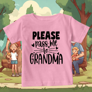 Coole Oma Pass Wort Art Mädchen Baby T-shirt