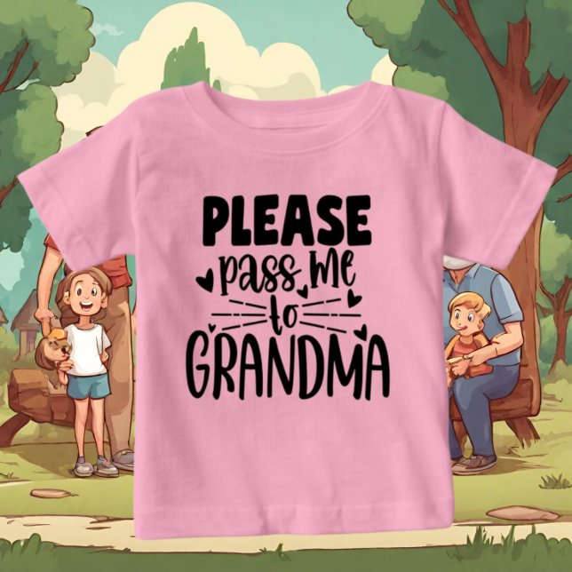 Coole Oma Pass Wort Art Mädchen Baby T-shirt (Von Creator hochgeladen)