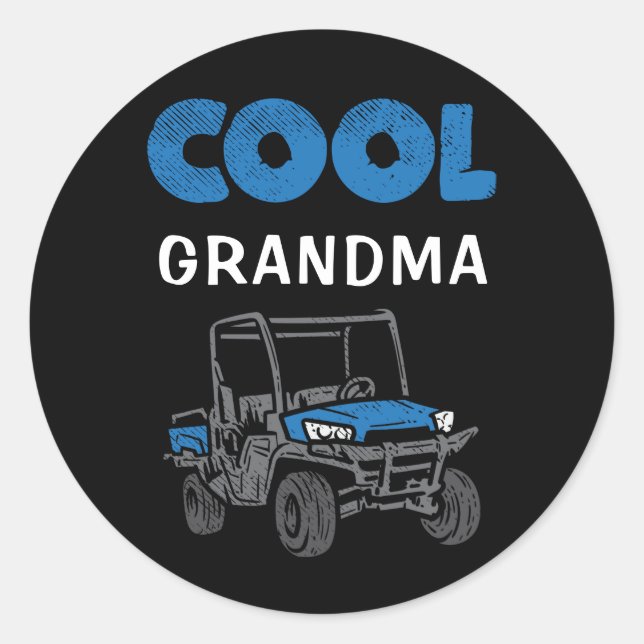 Coole Oma-Proud-Familie nach Maß Runder Aufkleber (Vorderseite)