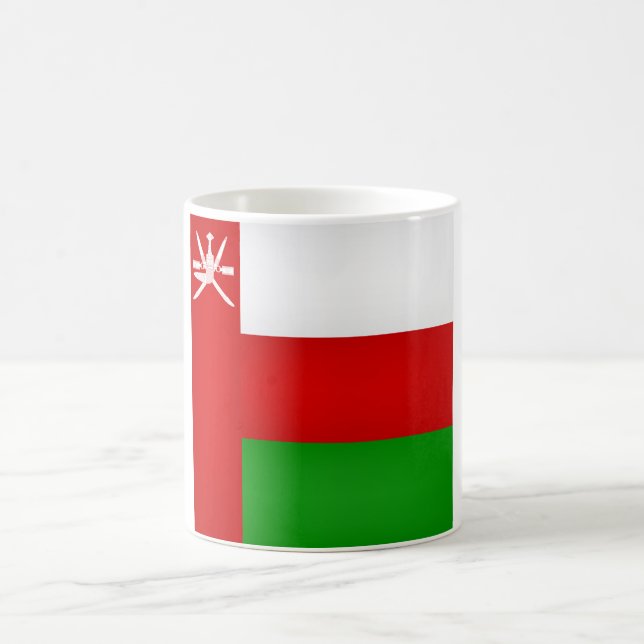 Coole Oman-Flagge Kaffeetasse (Mittel)