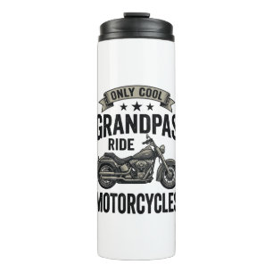 Coole Omas fahren Motorrad Vintage Biker-Shirt Thermosbecher