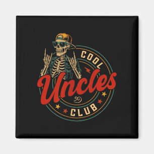 Coole Onkel Club Shirt Lustiger Skelett Onkel Männ Magnet