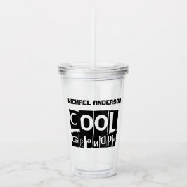 Coole Opa Moderne Schwarze Typografie Acryltrinkbecher
