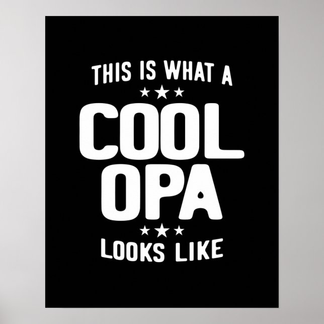 Coole Opa sieht aus wie ein Geschenk des Vaters Poster (Vorne)