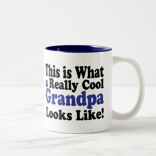 Coole Opa-Tasse Zweifarbige Tasse (Rechts)