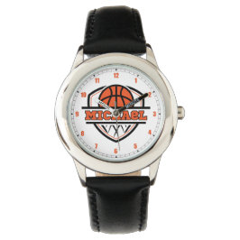 Coole Orange Black Basketball Sportüberwachung Armbanduhr