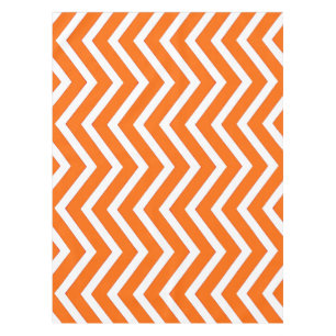 Coole orange weiße Zickzack Tischdecke