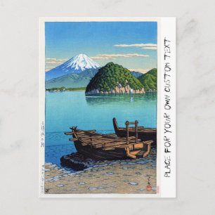 Coole orientalische Hasui Kawase Fuji Seekarte Postkarte